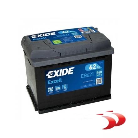 Akmumuliatoriai Exide Exide excell 12v/62ah 540a akb 242x175x190/ EB621L 62 AH 540 EN