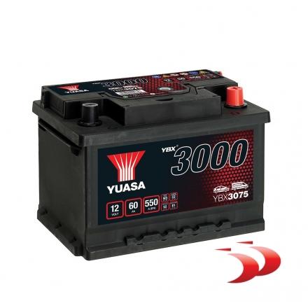 YUASA Ybx3000 YBX3075 Yuasa YBX3075 60 AH 550 EN Akumuliatoriai