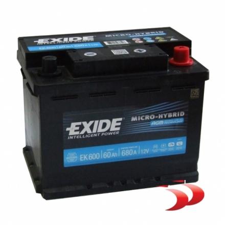 Akmumuliatoriai Exide Start-stop agm AGM 600 60 AH 680 EN