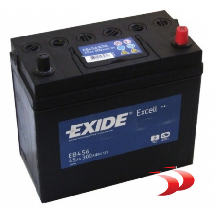 Exide Excell EB456 45 AH 300 EN Akumuliatoriai