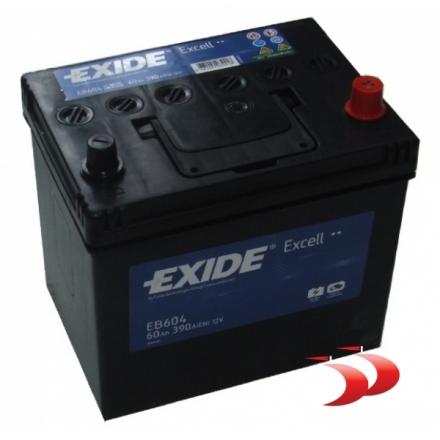 Exide Excell EB604 60 AH 390 EN Akumuliatoriai