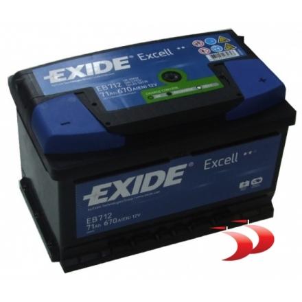 Exide Excell EB712 71 AH 670 EN Akumuliatoriai