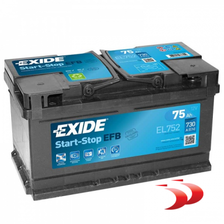 Exide Start-stop efb EL752 75 AH 730 EN