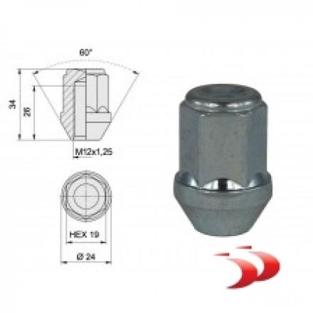 Veržlė 12X1.25 34 SW19 konusas